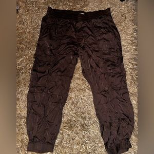Aerie Satin Cargo Joggers